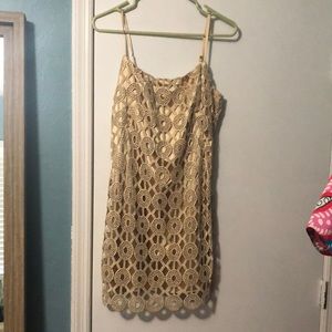 Gold Lace Lilly Pulitzer Dress